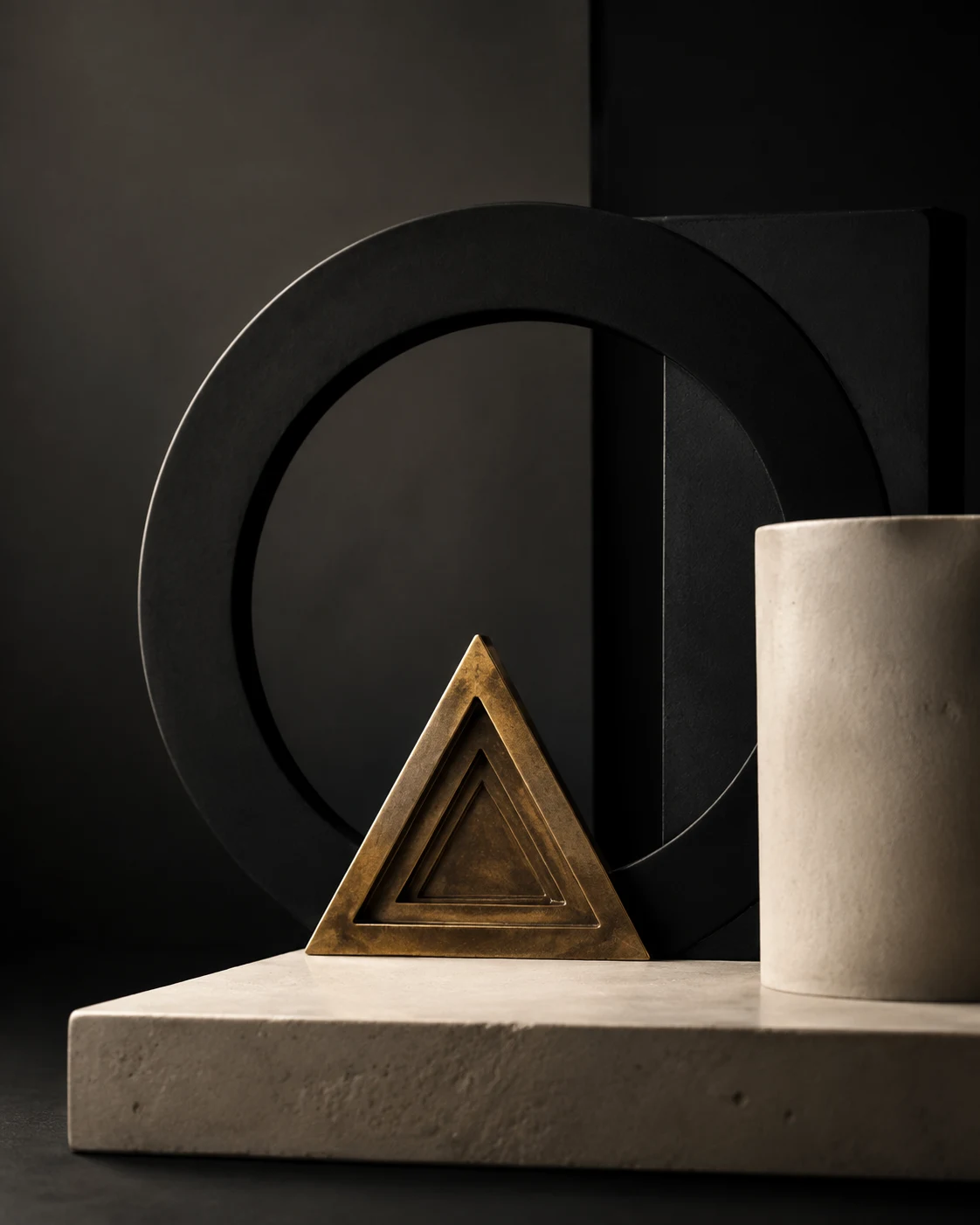 Golden sacred geometric artwork